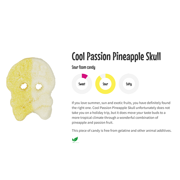 Bubs Cool Passion Pineapple Skull Vegan 200g