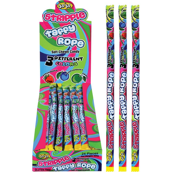 Jojo Stripple Taffy Rope Multicolour 25g