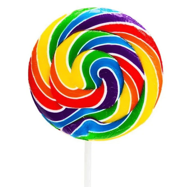 Swirl Lolly Pop Rainbow 80g